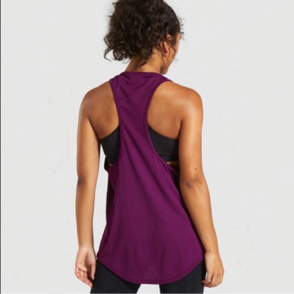 GYMSHARK LIGHTWEIGHT SEAMLESS VEST DEEP MAGENTA - Picture 10 of 10
